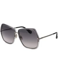 Max Mara - Accessoires ,Grijs ,Vierkante Zonnebril - Lyst