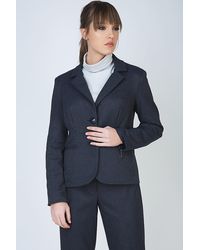 Conquista - Button Blazer With Zip Detail - Lyst