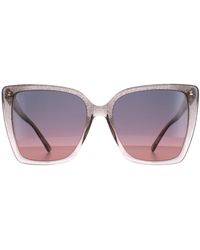 Jimmy Choo - Cat Eye Nude Glitter Fuchsia Lessie/S - Lyst
