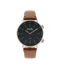 Simplify - The 3300 Leather-Band Watch - Lyst