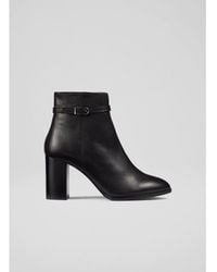 LK Bennett - Bryony Leather Belted Ankle Boots - Lyst