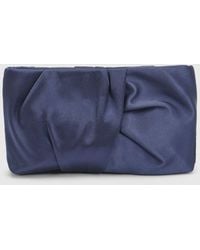 Oasis - Ruched Satin Clutch Bag With Removable Shoulder Strap - Lyst