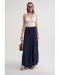 MixRay - High Waist Maxi Skirt - Lyst