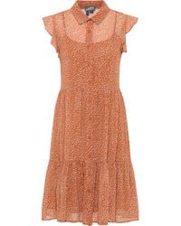 Dreimaster - Blouse Jurk Dames Oranje Veelkleurig - Lyst