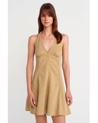 Dilvin - Halter Neck A-Line Mini Dress - Lyst