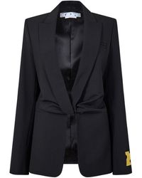 Off-White c/o Virgil Abloh - Duchesse Twisted Duchesse Fabric Suit Jacket - Lyst