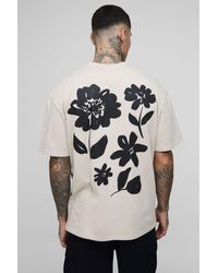 BoohooMAN - Tall Floral Graphic Oversized T-shirt - Lyst