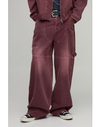 BoohooMAN - Tall Overdye Western Applique Baggy Jeans - Lyst