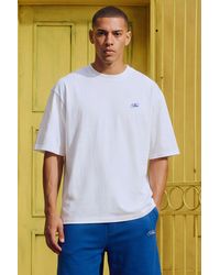 BoohooMAN - Oversized Script Hi-Lo T-Shirt And Baggy Short Set - Lyst