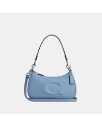 COACH - Teri Shoulder Bag With Leather Strap Debossed Sculpted C - Lyst