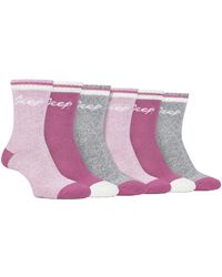 Jeep - Ladies 6 Pack Walking Boot Socks - Lyst