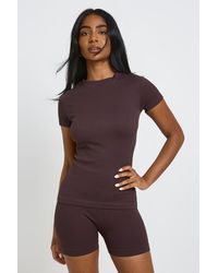 Boohoo - Contour Ribbed Seamless Cycling Short - Lyst