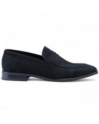 Infinity Leather - Suede Moccasin Loafers Smart Slip-On Shoes Faux Leather - Lyst