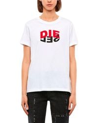 DIESEL - T Sily V23 T-Shirts Crew Neck Cotton Tops Short Sleeve Summer Tee - Lyst