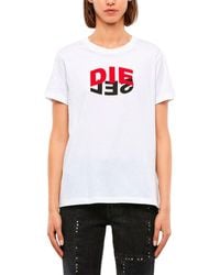 DIESEL - T Sily V23 T-Shirts Crew Neck Cotton Tops Short Sleeve Summer Tee - Lyst