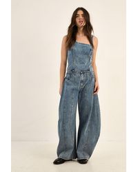 Nasty Gal - Seam Detail Balloon Leg Denim Jean - Lyst