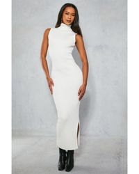 MissPap - Premium Soft Knit Roll Neck Midaxi Dress - Lyst