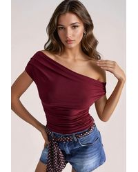 Hiccup - Asymmetrical Neck One-Shoulder Sandy Blouse - Lyst