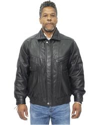 Infinity Leather - Classic Harrington Bomber Jacket-Minsk - Lyst