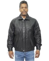 Infinity Leather - Classic Harrington Bomber Jacket-Minsk - Lyst