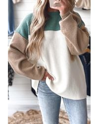 Azura Exchange - Color Block Ribbed Sweater - Lyst