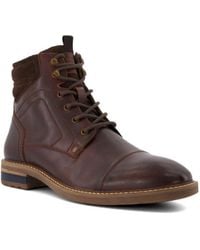 Dune - Capri - Casual Leather Lace-up Boots Leather - Lyst