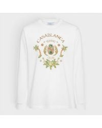 CASABLANCA - Joyaux D'Afrique Tennis Club Long Sleeve T-Shirt Cotton - Lyst
