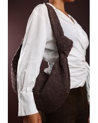 Where's That From - Wheres 'Aqua' Knotted Strap Woven Shoulder Bag - Lyst