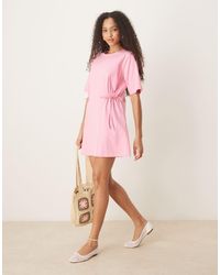 ASOS - Tie Side Cinched Waist Shirt Dress - Lyst
