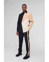 BoohooMAN - Slim Fit Wrap Panel Blazer - Lyst