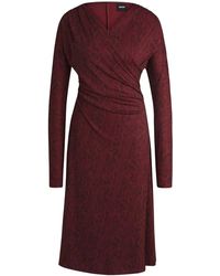 BOSS - "Ettita" Freizeitkleid Für Damen,Wickelfront - Lyst