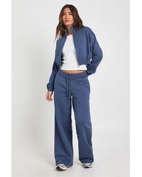 Boohoo - Fitted Funnel Neck Sweatshirt And Straight Leg Jogger Tracksuit - Lyst