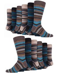 Sock Snob - 12 Pair Multipack Cotton Colourful Striped Dress Socks - Lyst