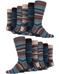 Sock Snob - 12 Pair Multipack Cotton Colourful Striped Dress Socks - Lyst