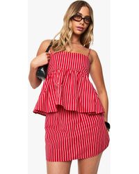 Boohoo - Stripe Mini Skirt - Lyst