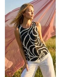 Roman - Mono Abstract Print Shell Top - Lyst