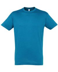 Sol's - Regent T-shirt Met Korte Mouwen (blauw Atol) - Lyst