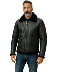 Infinity Leather - B3 Aviator Real Sheepskin Flying Jacket-Oxford - Lyst