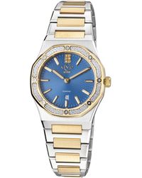 Gv2 - Palmanova 12705 Swiss Quartz Dial Two Tone Diamond Watch - Lyst