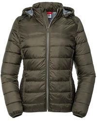 Russell - Ladies Ladies Hooded Nano Jacket (Dark) - Lyst