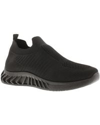 Apache - Chunky Trainers Knit Effect Sky Slip On Textile - Lyst