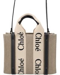 Chloé - Kleine Woody Tote Bag Zwart - Lyst
