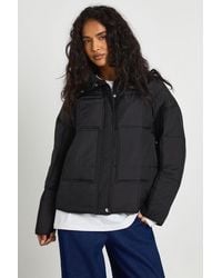 Boohoo - Square Quilted Puffer Jacket - Lyst