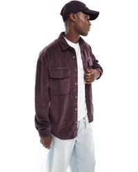 ASOS - 90S Oversized Cord Shirt With Patch Pocket - Lyst