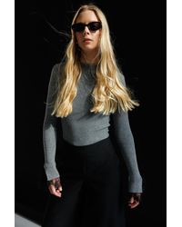 MixRay - Slim Fit Ribbed Knit Sweater With Crew Neck - Lyst