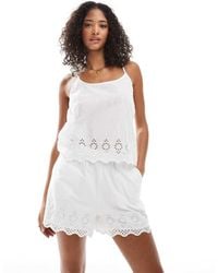 ONLY - Pointelle Detail Shorts Co-Ord - Lyst