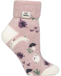 Heat Holders - Cozy Turn-Over Cuff Lounge Socks - Lyst
