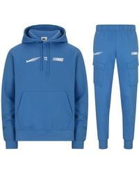 Nike - Sportswear Standard Issue Fleece Cargo Tracksuit Light Photo Cotton - Lyst