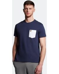 Lyle & Scott - T-Shirt Mit Kontrasttaschen - Lyst