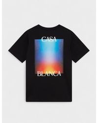 CASABLANCA - Stacked Gradient Casa Logo T Shirt Cotton - Lyst